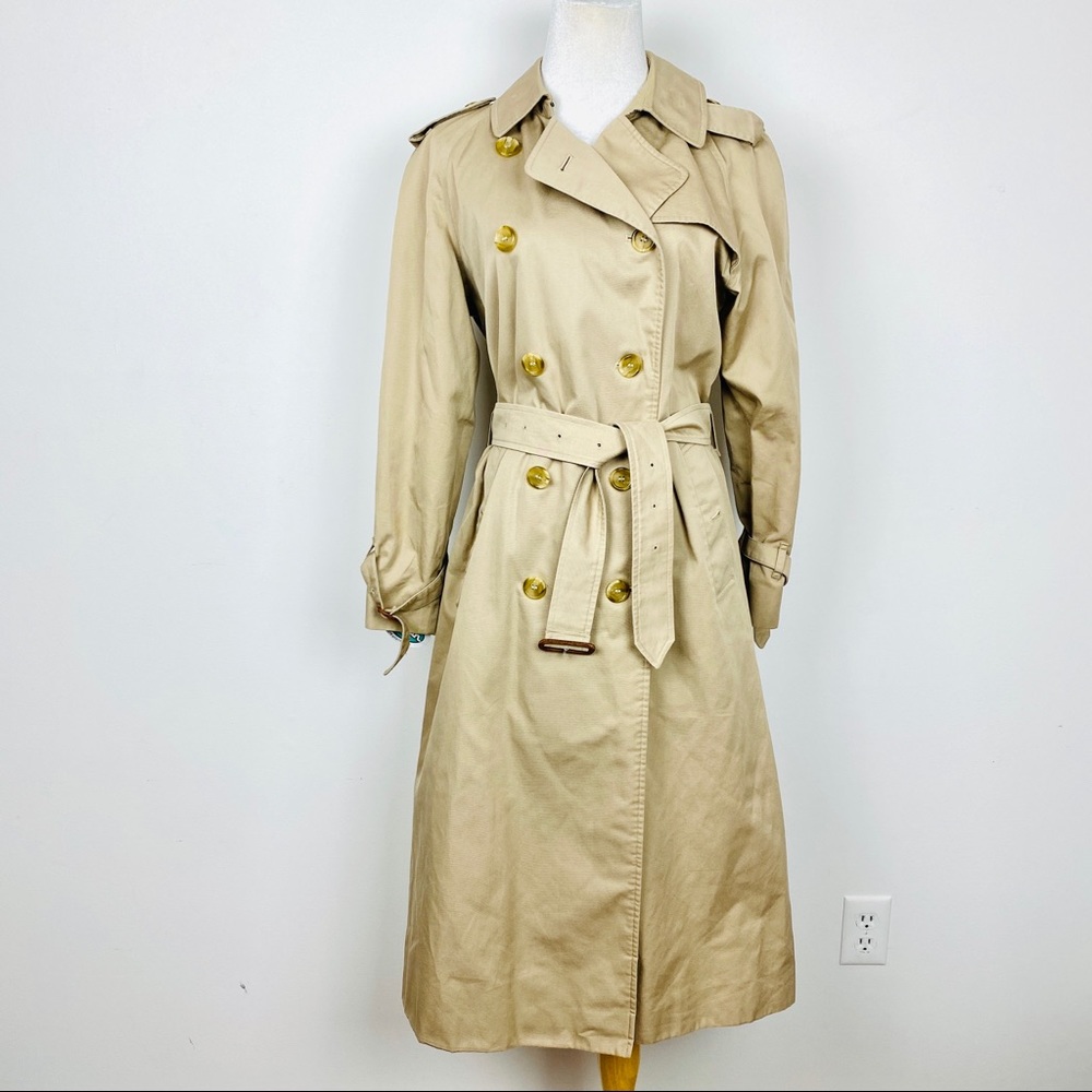 Burberry Beige Double-Breasted Trench Coat